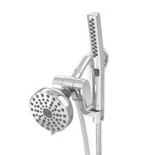 Waterpik 12 Spray 5 In High Pressuredual Shower Head And Handheld Shower Head In Chrome Ybw 933e Sbw 383me The Home Depot In 2020 Shower Heads Handheld Shower Head Hand Held Shower
