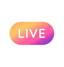 Live Video Streaming Button With Colorful Instagram Logo Social Media Icons Vector Instagram