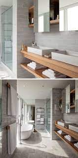 Wayfair has a wide selection of modern bathroom vanity bases with minimalist designs, including geometric features and smooth hardware. 15 Examples Of Bathroom Vanities That Have Open Shelving This Vanity Features Mu Custom Bathroom Contemporary Bathroom Vanity Bathroom Vanities Without Tops
