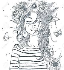 Beautiful Girl With Coffee Cup Illustration Ad Girl Beautiful Coffee Ill Mandala Zum Ausdrucken Kostenlose Erwachsenen Malvorlagen Malbuch Vorlagen