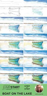 Jumpstart Level 3 Boat On The Lake Colored Pencil Drawing Tutorial Colored Pencil Lessons Color Pencil Art