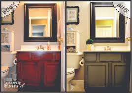 Always a good idea to use one}. Painting Bathroom Cabinets Before And After Painting Inspired