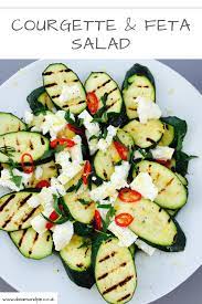 Super Tasty Summer Salad Of Chargrilled Courgettes Served With Tangy Feta Cheese Chilli And Mixed H Summer Salad Recipes Best Salad Recipes Warm Salad Recipes