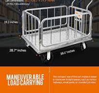 Aluminum Cart with Removable Panels and 8" Casters - 1200 lbs Load Capacity