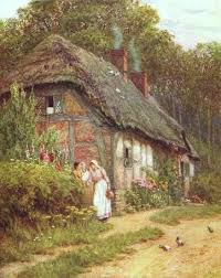 Old House Near Redlynch Helen Allingham English 1848 1926 Cottage Art Painting Country Paintings