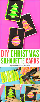 Collage christmas trees rainy day mum. Diy Silhouette Christmas Cards Easy Peasy And Fun