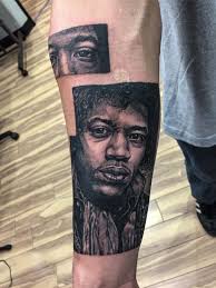 Many jimi hendrix tribute tattoos, like flea's, focus on his iconic visage. Jimi Hendrix Portrait Electric Fresco Tattoos