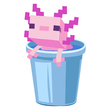 The new minecraft axolotl mob is by far the cutest thing added in minecraft 1.17. Minecraft Axolotl In Bucket Sticker Minecraft Drawings Minecraft Axolotl Minecraft Wallpaper