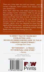 It was 1958, and landon had already dat. A Walk To Remember Sparks Nicholas Amazon De Bucher