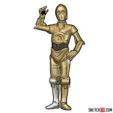 How To Draw C3po Step By Step Drawing Tutorials Star Wars Drawings Step By Step Drawing Star Wars Art
