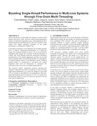 Check spelling or type a new query. Pdf Boosting Single Thread Performance In Multi Core Systems Through Fine Grain Multi Threading