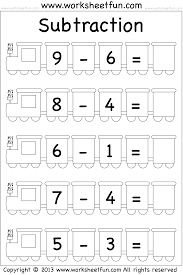 Train Subtraction Kindergarten Math Worksheets Kindergarten Subtraction Worksheets Math Addition Worksheets