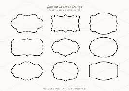 Fancy Frames Label Shapes Label Shapes Design Mockup Free Free Packaging Mockup