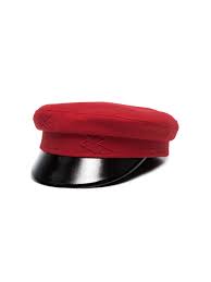 Ruslan Baginskiy Red Wool Baker Boy Cap Farfetch Com