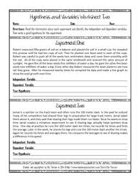 Read each sentence and determine which variables are independent and which ones are dependent. 33 Independent And Dependent Variables Worksheet Science Free Worksheet Spreadsheet