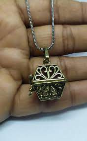Brass Pendant Stone Cage Locket Pendant Round Shape Good Etsy In 2021 Fashion Statement Necklaces Trendy Jewelry Unique Bangle