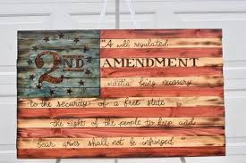 2nd Amendment American Flag Wood Flag Wooden American Flag American Flag