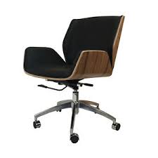Get free shipping on qualified wood office chairs or buy online pick up in store today in the furniture department. Real Leather Office Chair Walnut Wood Black Leather Next Working Day Delivery Ebay