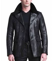 Giorgio Armani Jacket Embossed Crocodile Leather Jacket Leather Jacket Men Designer Jackets For Men Jackets Men Fashion