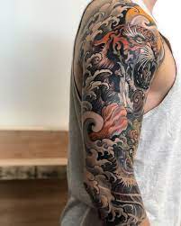 My Take On An Oni Getting Defeated By A Tiger Tattoodo Wearesorrymom Inkjecta Killerinktattoo Tiger Tattoo Sleeve Japanese Tiger Tattoo Japanese Tattoo