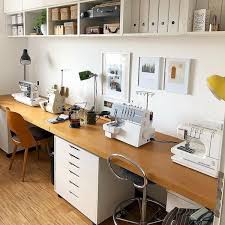 The possibility of having a sewing room and craft space that is spacious and organized ~ well it's all i can think about. 40 Stunning Craft Room Cabinets Decor Ideas And Design 36 Ideaboz Sewing Room Furniture Small Sewing Rooms Sewing Room Storage