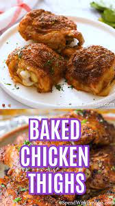 Baked Chicken Thighs Chicken Thights Recipes Chicken Thigh Recipes Baked Chicken Recipes