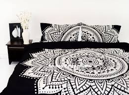 Shop for dark grey comforter sets online at target. Black White Rangoli Bohemian Gypsy Mandala Bedding Duvet Cover Set With 2 Pillow Shams Royalfurnish Com