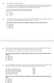 Accounting depreciation charged on industrial buildings, certain special buildings, plant and machinery, furniture, office equipment and motor vehicles is not deductible for tax purposes. Solved 4 Ace Sdn Bhd Owns The Following Buildings 1 Bui Chegg Com