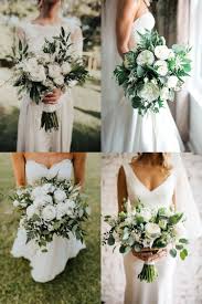 35 Simple White And Greenery Wedding Bouquets In 2020 Wedding Flowers Greenery Wedding Bouquet White Wedding Flowers