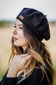 Beret Hat Merino Wool Knit Beret Women Tam Hat Chemo Hat Slouchy French  Beret for Women