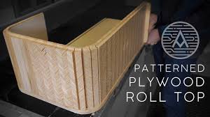 Plywood comes in large sizes 6. Patterned Plywood Roll Top Cabinet How To Make Tambour Youtube