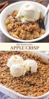Apple Crisp With Cinnamon Brown Sugar Delicious Crumble Topping Recipe Easy Apple Crisp Recipe Apple Recipes Baked Apple Recipes