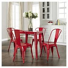 Red Cafe Dining Set Dining Table In Kitchen Red Dining Chairs Kitchen Dining Sets