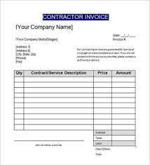6 Contractors Invoice Templates Free Sample Templates Invoice Template Word Invoice Template Estimate Template