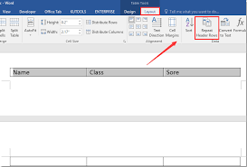 How To Repeat Table Header Row S Across Pages In Word Document