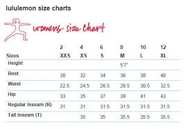 Lululemon Pants Size Chart Related Keywords Suggestions