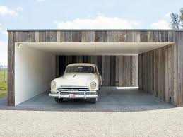 Moderne Dubbele Carport Met Berging En Terrasoverkapping Te Olsene Houten Bijgebouwen Op Maat Carport Modern Terrassenuberdachung Doppelcarport