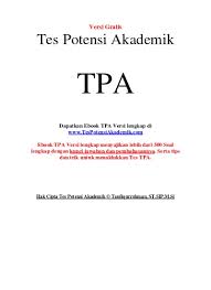 Price match promise on 600+ airlines. Contoh Soal Tes Potensi Akademik