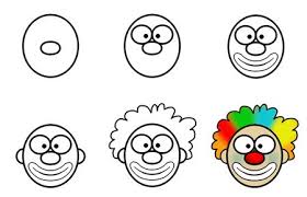 How To Draw Cartoon Clowns Dibujos Carnaval Payasos Infantiles Y Clases De Arte Para Ninos