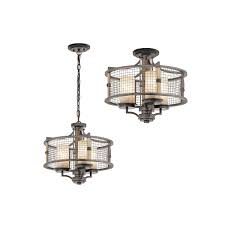 Ahrendale™ led 60 fan auburn. Kichler 43581avi Anvil Iron Ahrendale 18 Mini Chandelier Ceiling Light Lightingdirect Com