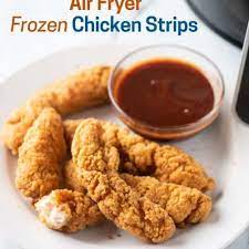 Preheat your air fryer to 175 ° c or 350 ° f. Air Fried Frozen Chicken Strips Breaded Crispy Easy Air Fryer World