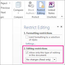 In microsoft word, the ability to compare every difference in two nearly. Make A Document Read Only