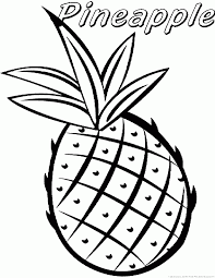 Kids coloring page, pixel coloring with funny pineapple. Pineapples Coloring Pages Coloring Home