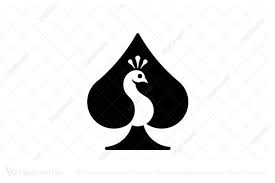 Black Ace Of Spades Logo Unique Ace Of Spades Peacock Logo Peacock Logo Art Logo Ace Logo