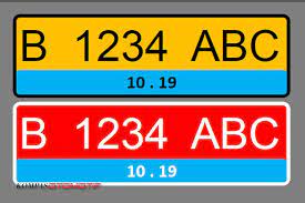 1) dasar hitan cetakan nomor polisi dan angka masa berlaku warna putih 2) ukuran tnkb/tckb untuk kendaraan bermotor roda 4 (empat) dan roda 4 (empat), panjang plat 395 mm, lebar plat 135 mm, tinggi cetakan huruf dan angka nomor polisi 70 mm, lebar cetakan huruf dan angka. Wajib Tahu Ini 5 Warna Pelat Nomor Kendaraan Di Indonesia