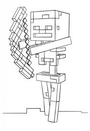 Minecraft Coloring Pages Skeleton With Bow Minecraft Skeleton Minecraft Coloring Pages Coloring Pages
