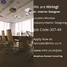 We Are Looking For Sr Interior Designer Interior Designing Industry In Mumbai In 2020 Job Posting Design Job Opening