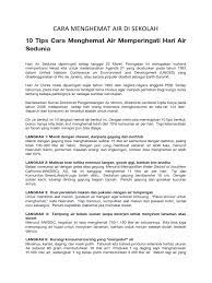 Cara Menghemat Air Di Sekolah