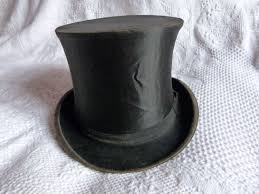 Antique French Silk Collapsible Top Hat Gibus Black Opera Steampunk Top Hat Antique Victorian Mens Top Hat W Gilded Stamps And Monogram C Steampunk Top Hat French Antiques French Silk