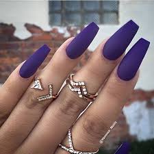 39 acrylic coffin nails designs 2019 koees blog. Matte Coffin Acrylic Nails Purple New Expression Nails